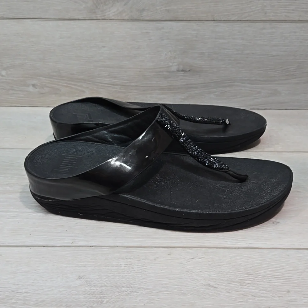 Fitflop Women's T Strap Wedge Sandals Shoes Sz 9